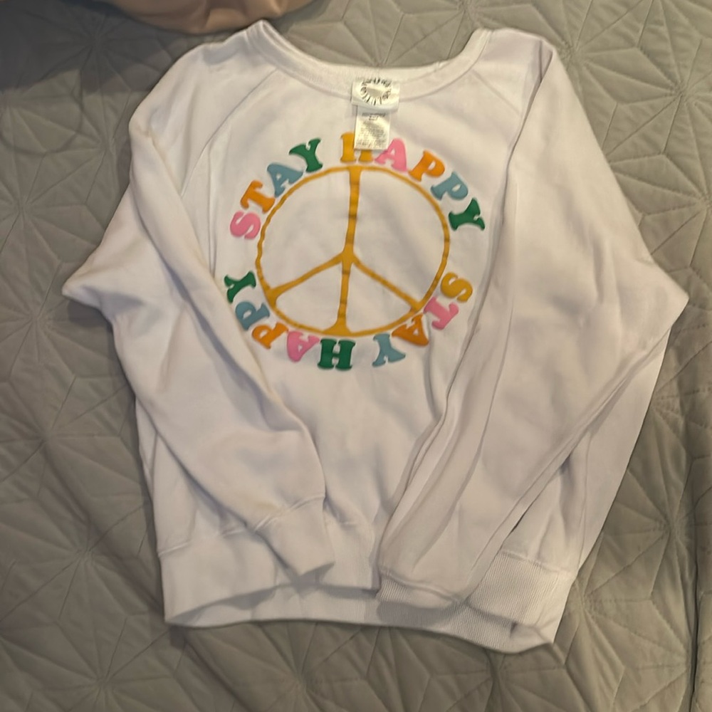 Women’s peace sign crew neck
